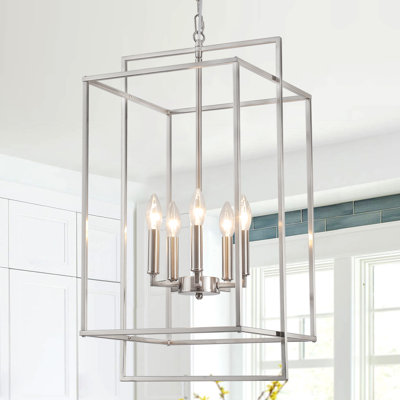 5 - Light Dimmable Lantern Square/Rectangle Chandelier