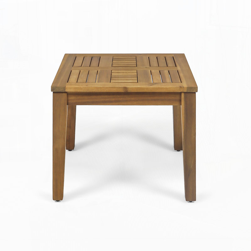 Outdoor Acacia Wood Side Table, Natural
