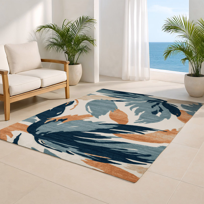 Watercolor Gray Indoor and Outdoor Area Rug, Rectangle 2' x 3'