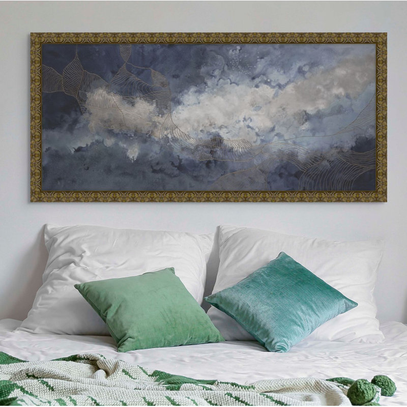 Clouded Hope 1 Framed Acrylic Painting Print Canvas, 22.5" H x 43.5" W