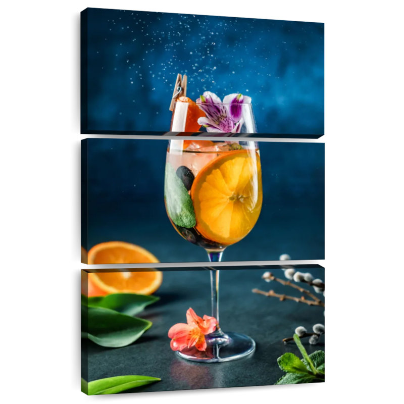 Yarlin agrume cocktail, H 32 po x l 20 po