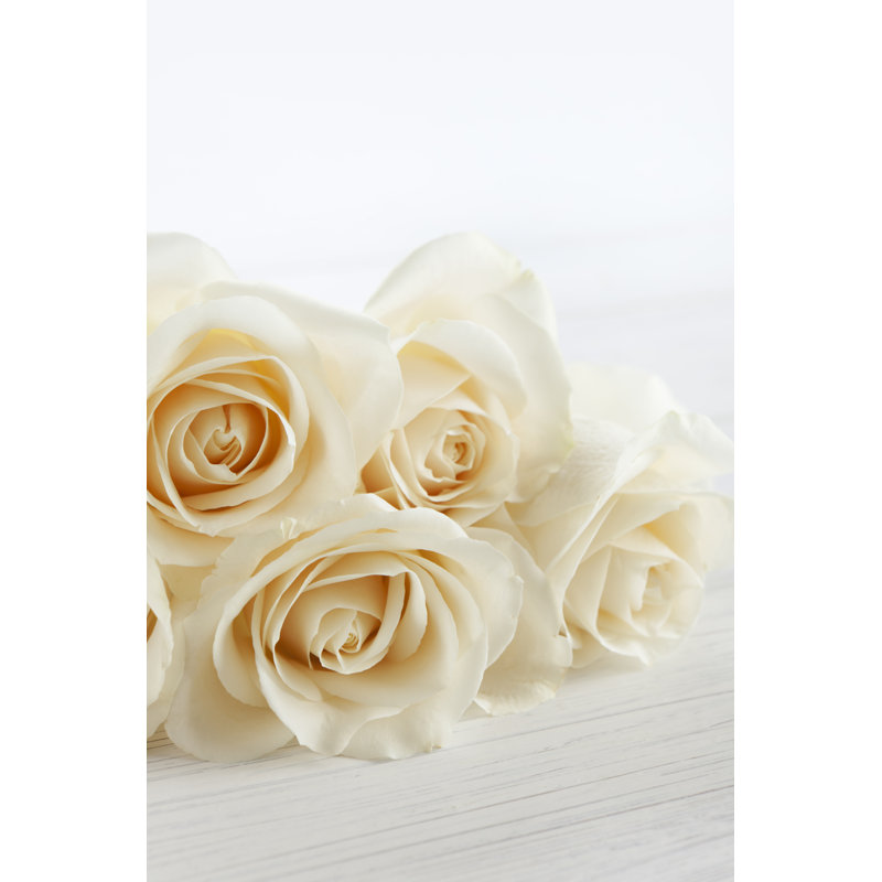 White Roses Background by Creativeye99 - Wrapped Canvas Print, 30cm H x 20cm W x 3.8cm D