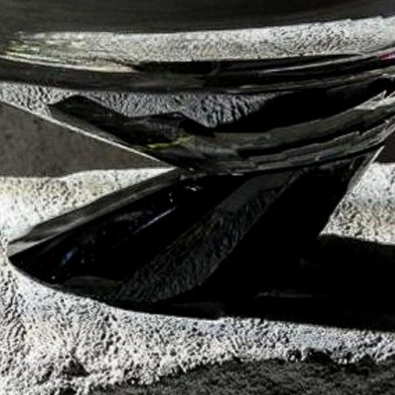 10'' Black and Clear Crystal Asymmetrical Decorative Bowl
