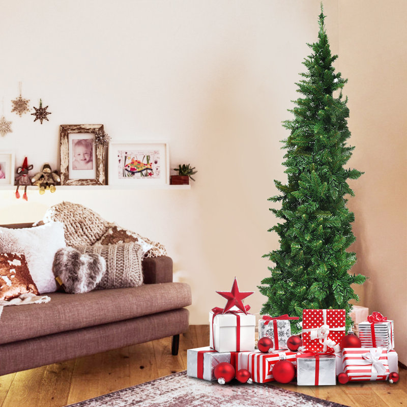 Arbre de Noël vert pin artificiel avec 250 lumières DEL, H 6 pi