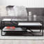 120cm Coffee Table for Living Room Furniture, 3 Tier Metal Centre Table in Black Finish