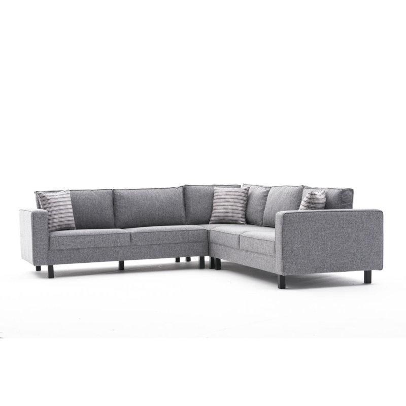 Canapé modulaire Centerville, 100 % polyester gris