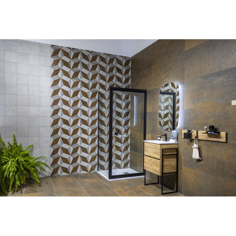 Carreau de porcelaine 19,13 po x 38,6 po, Cuivre, acier
