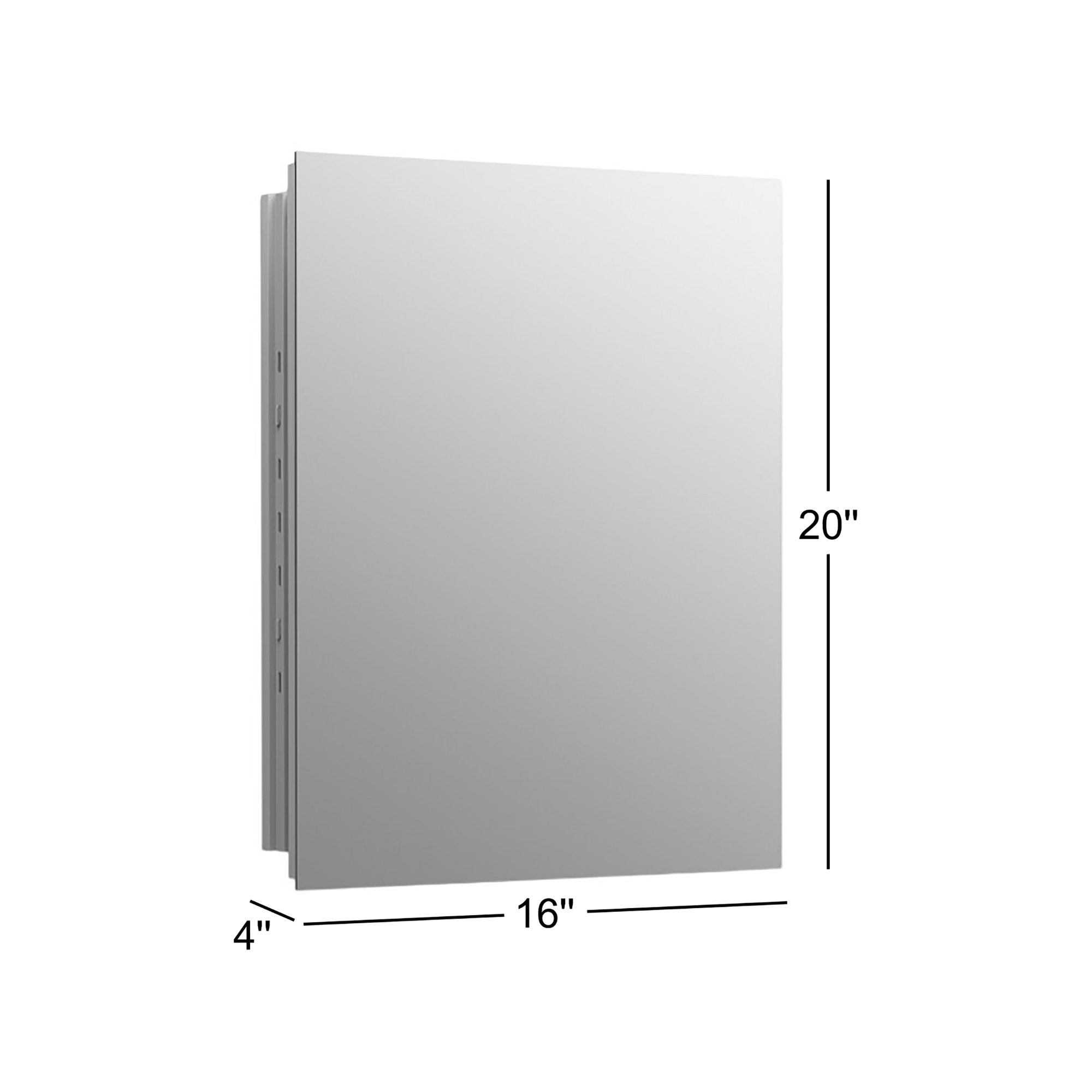 Embark Premium  Rectangular Medicine Cabinet, 20" H x 16" W x 4" D
