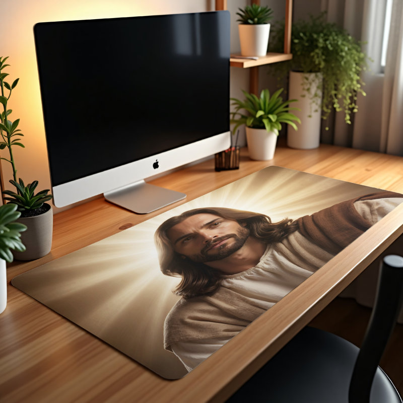 Polyester Desk Pad, 14.4x12.1