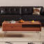 Table basse en bois massif au design rétro