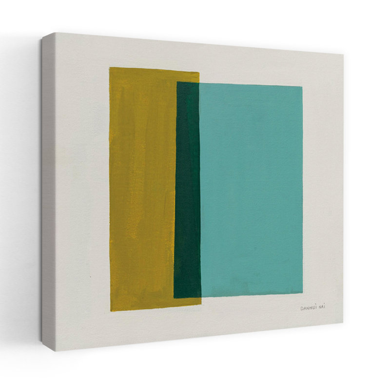 Fusion contemporaine avec art abstrait turquoise, H 18 po x l 18 po