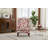 Accent Upholstered Chair with Retro Wood Legs