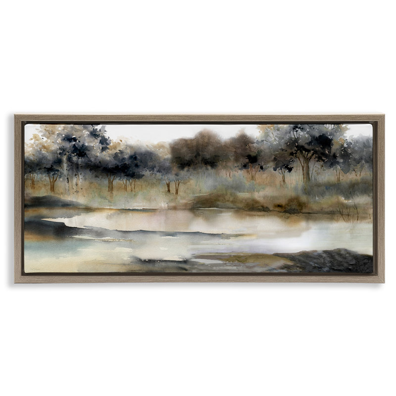 Arbres par Lakeside Landscape, Cadre flottant orme Montalcino, H 14 po x l 31 po