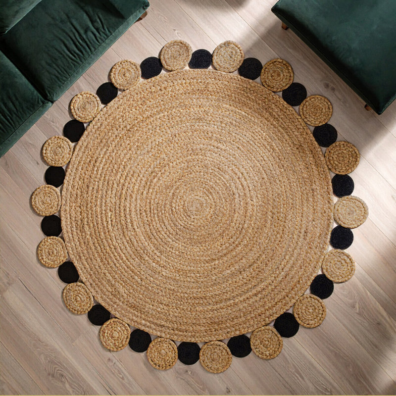 Round Lykins Geometric 152cm X 152cm Area Rug