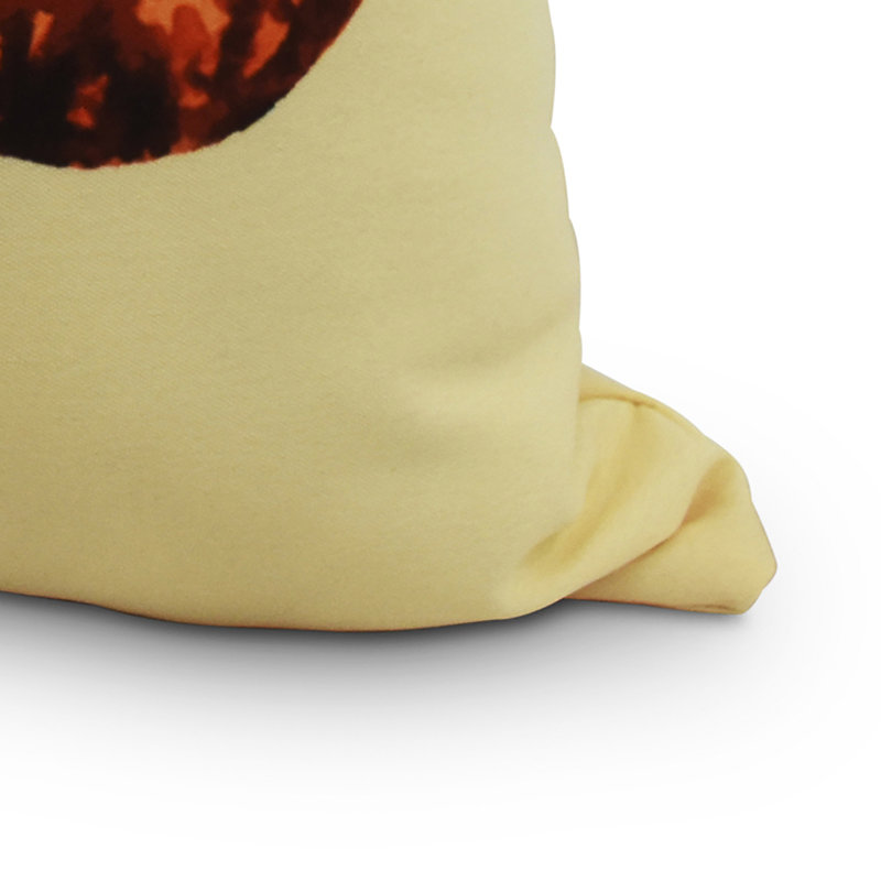 Housse et insert de coussin carré en forme d’automne gourd Bigner, 26 po x 26 po, Jaune clair