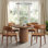 Chaise d'appoint rembourrée en bois massif