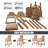 Maybeck 2-Piece Outdoor Adirondack Chair With Table-2142469932