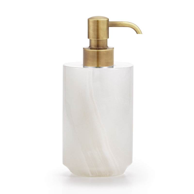 Hielo Soap Dispenser, Burnished Brass