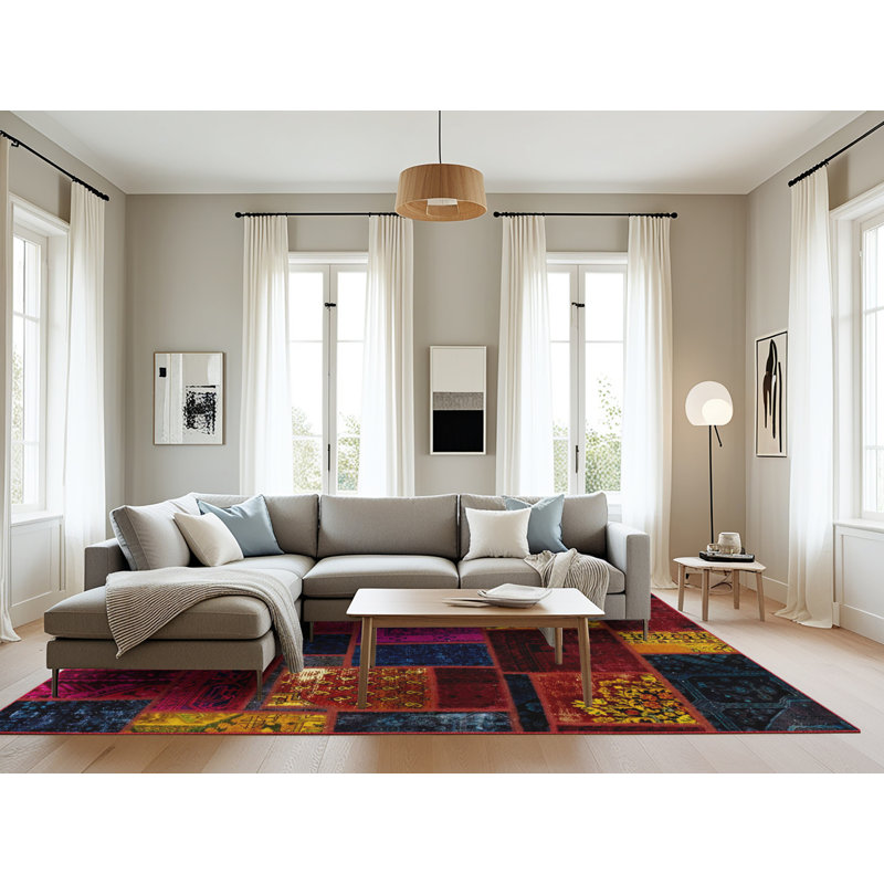 Abstract Indoor Rug, Rectangle 8' x 12'
