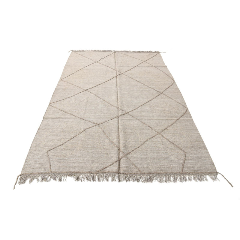 Tapis gris clair 5 x 8 Petrella