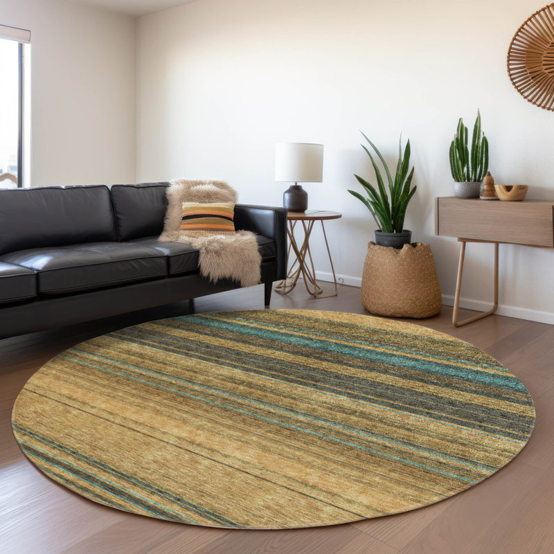 Tapis Chayden avec envers antidérapant, Rond 8 pi