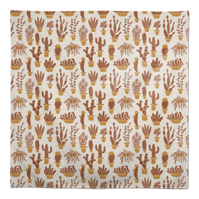 Houseplants On Linen Green 2 Tablecloth