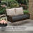 Outdooor Patio Chair Cushion 48"×18", High Density Foam Seat Cushion with Removable Waterproof Cover & Tie Straps,  Navy Blue,1 Pack-128965774-128965778