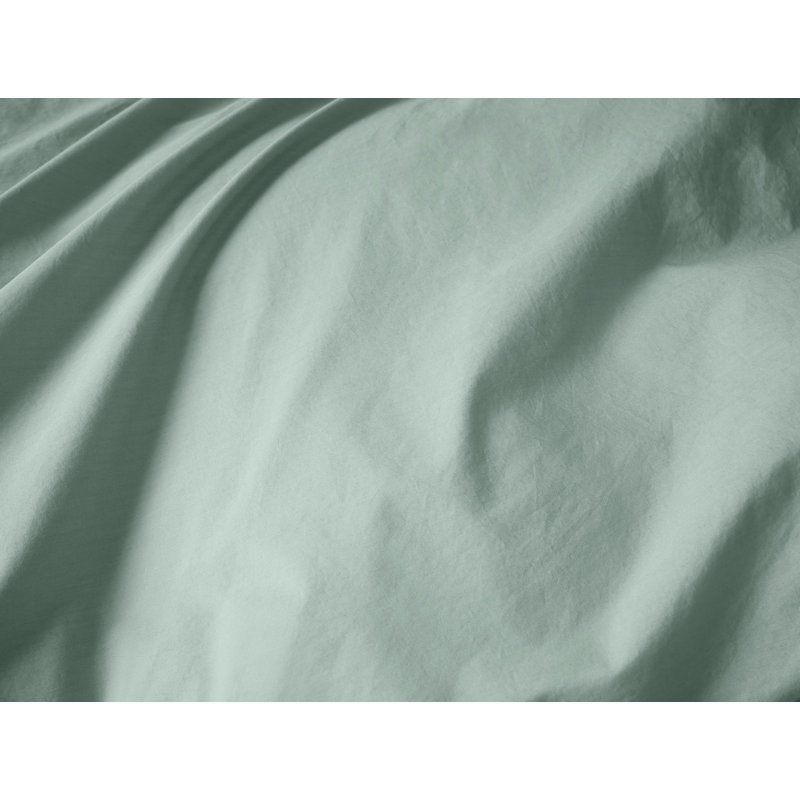 Drap-housse raffiné en percale biologique, Drap-housse de taille simple, Seafoam