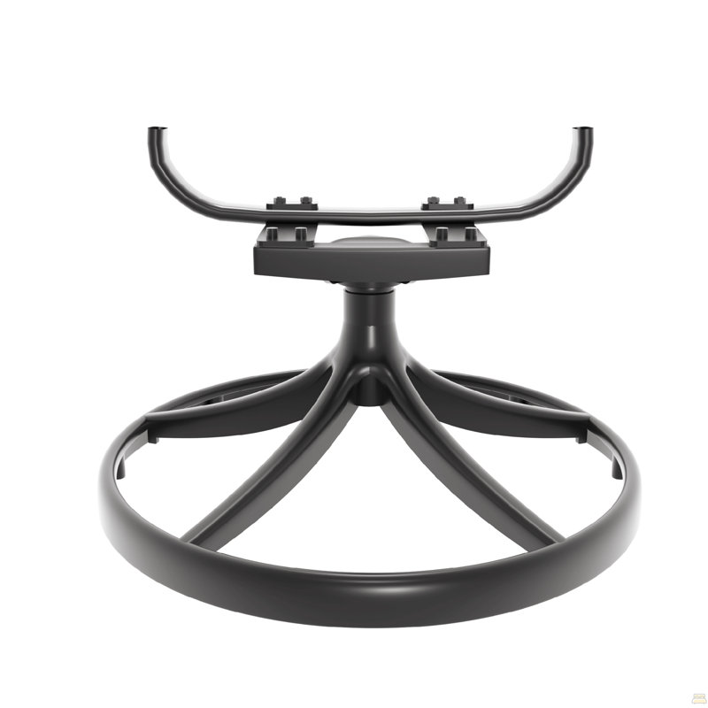 Ensemble de salle à manger 5 pièces en aluminium coulé résistant aux intempéries, comprenant 4 chaises pivotantes et une table ronde de 47,24 po