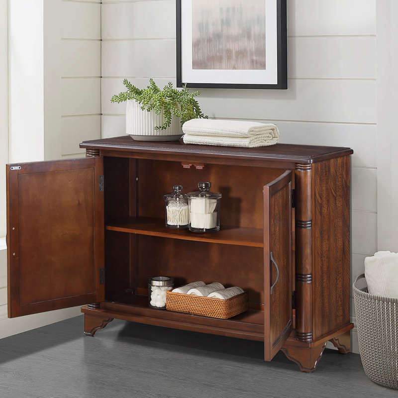 40"  Console Table with Storage Shelf, Retro Entryway Table with Adjustable Storage Shelf, Light Espresso