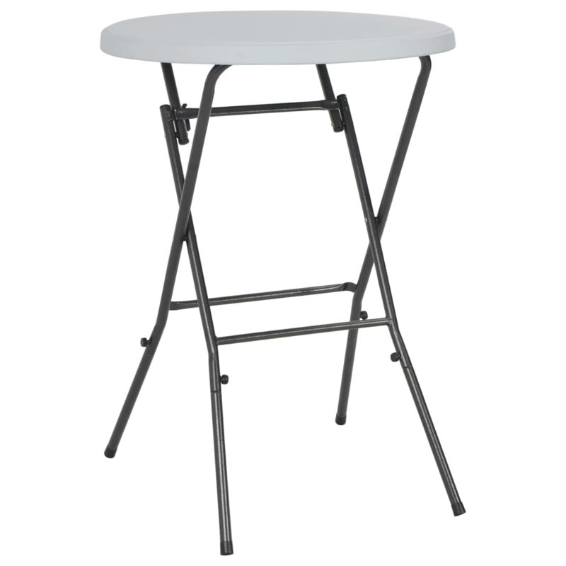 Franko Round Metal Folding Outdoor Bar Table , 80cm cm W 80cm cm D, White