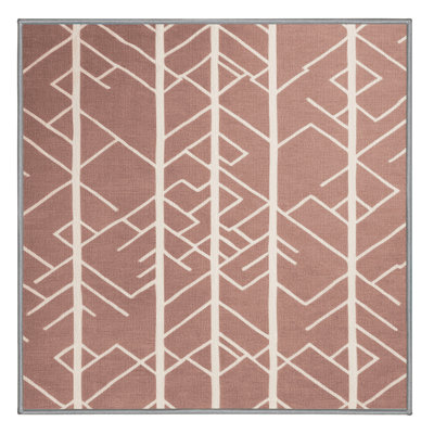 Tapis brun treillis lavable à la machine