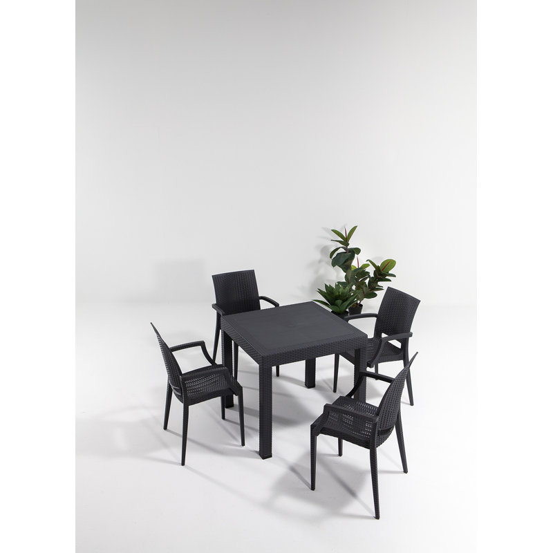 Cardamom 4 - Person Patio Dining Set with Rectangular Table