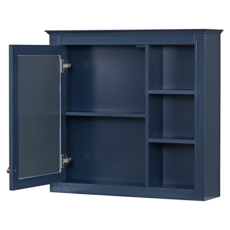 Armoire à pharmacie murale avec miroir, Bleu