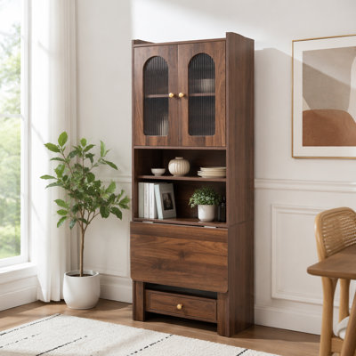 Fold-Out Convertible Writing Desk Cabinet