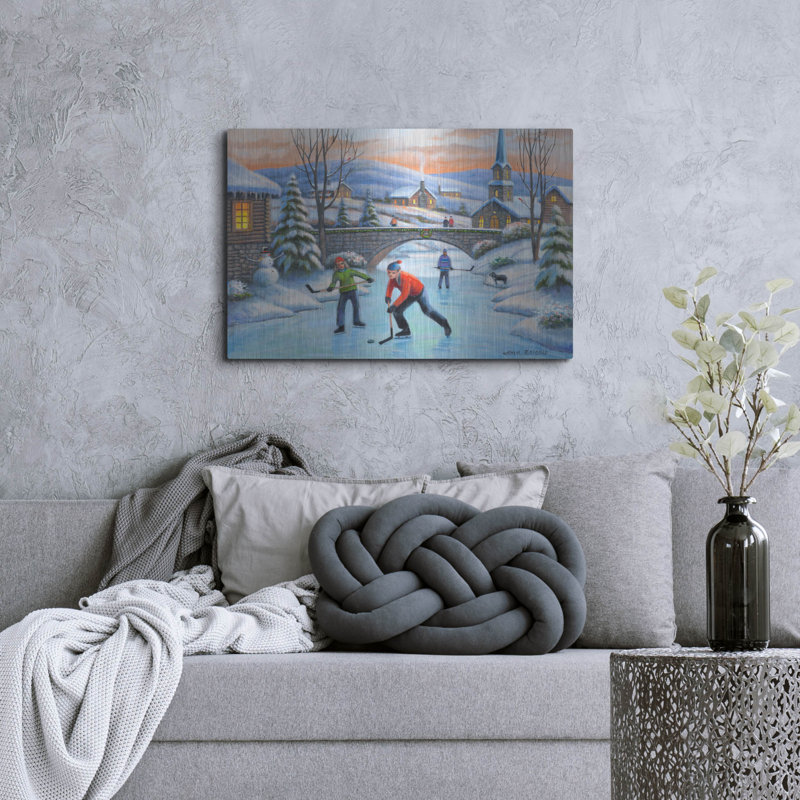 Winston Porter «Going for the But» par John Zaccheo, art mural en métal, 24 po x 16 po, H 24 po x l 36 po