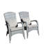 Chaise de patio avec coussins (coussin gris)