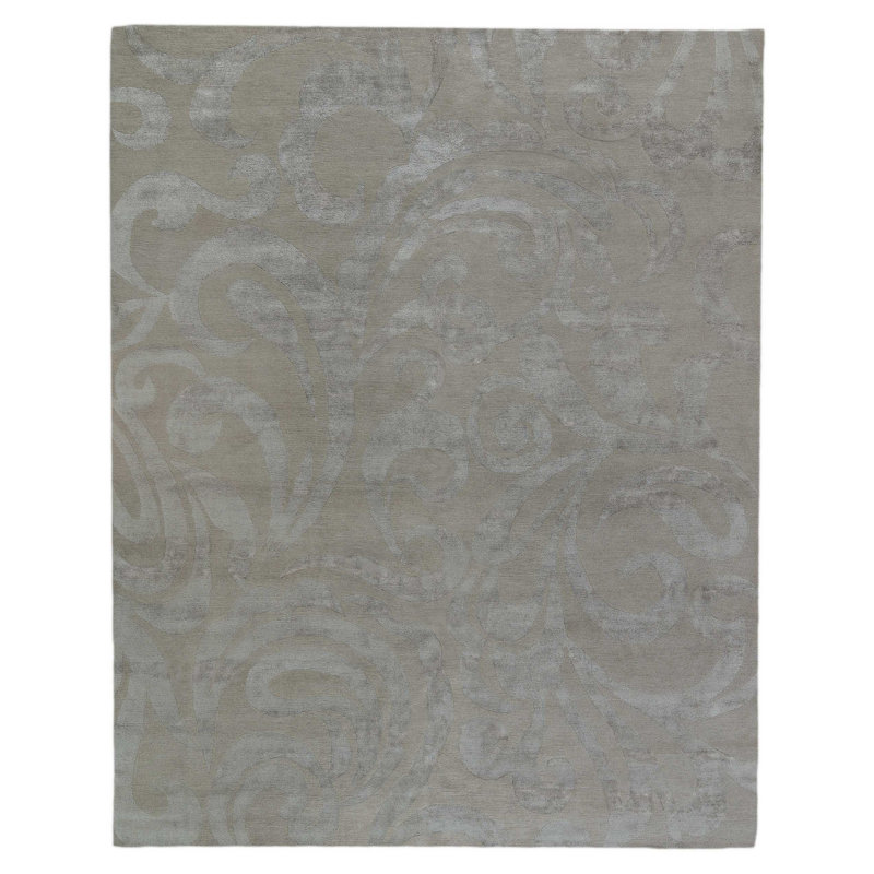 Flourish Floral Area Rug in Gray/Neutral, Rectangle 2' x 3'