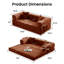 Canapé-lit rembourré 78,8 po en velours côtelé avec accoudoirs et coussin-364093996