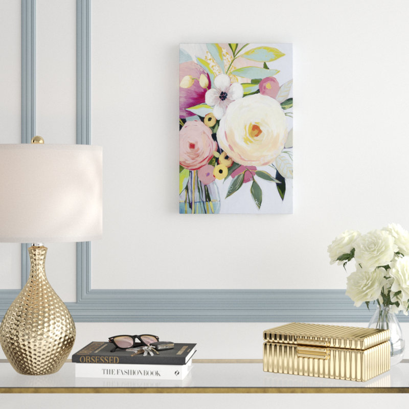 Georgia Bouquet II by Grace Popp - Painting on Canvas, 46cm H x 30cm W, Wrapped Canvas