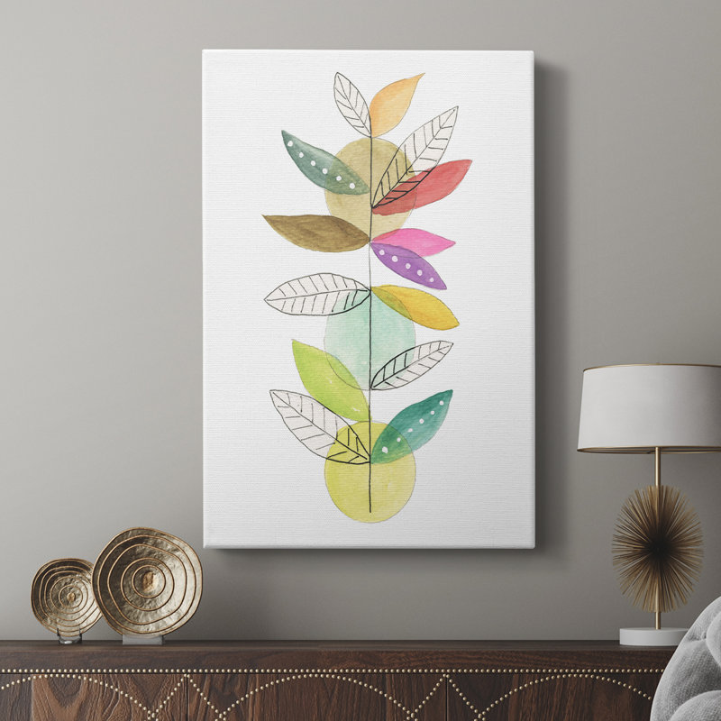 Lune montante, feuilles I - galerie Cavas sur mesure, H 18 po x l 12 po