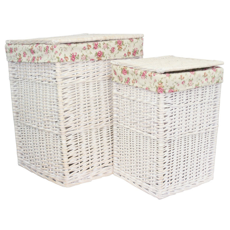 Wicker Laundry Set with Handles