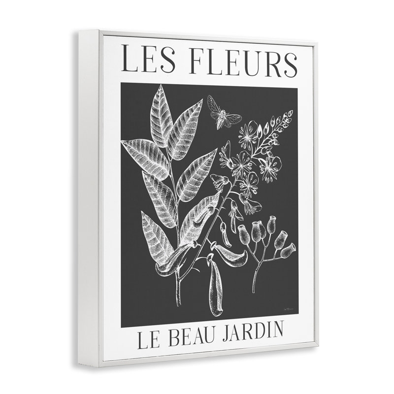 Estampe numérique Les Fleurs noire et blanche, design by Lux + Me Designs, H 20 po x l 16 po
