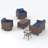 4-Person Outdoor Patio Conversation Set With Storage Coffee Table – Galvanized Steel Frame, PE Rattan, 4" Quick-Dry Cushions-2105769357