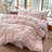 DONEUS Striped Duvet Cover Set 100% Washed Cotton Linen Like Soft Feelling Breathable Bedding-120141892-113054928