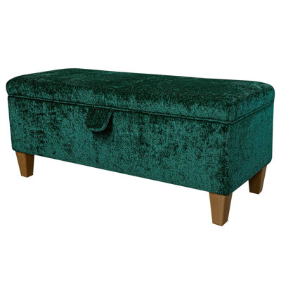 Polyester Upholstered Bench with Flip Top