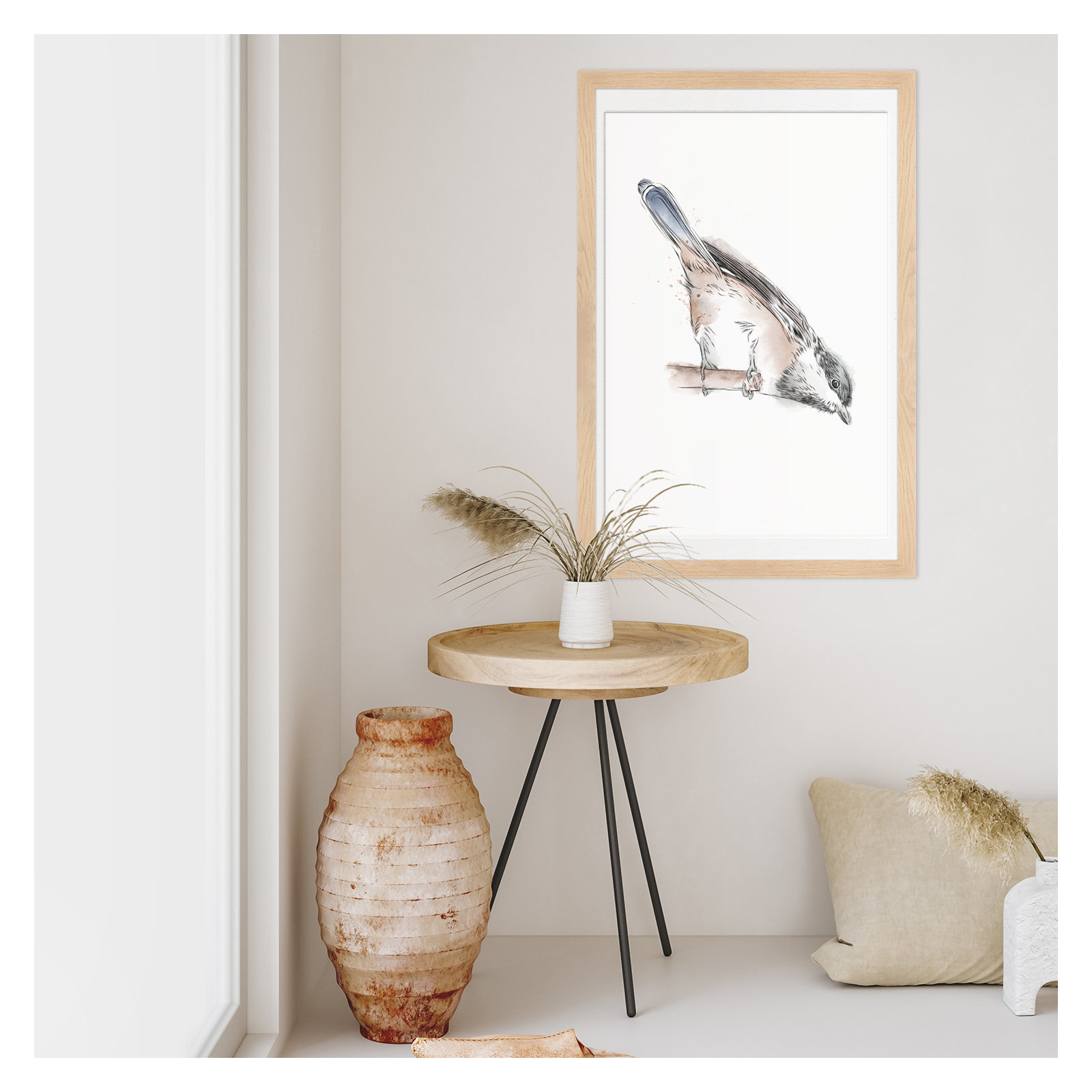 Arkhurst Wood Picture Frame with Mat, Natural, 20" x 30", 24" x 36"