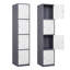Casier métallique à 4 niveaux de 38 cm (15 pouces) avec serrure et clé, mobilier d'extérieur pour le rangement à la maison et au bureau-70608536