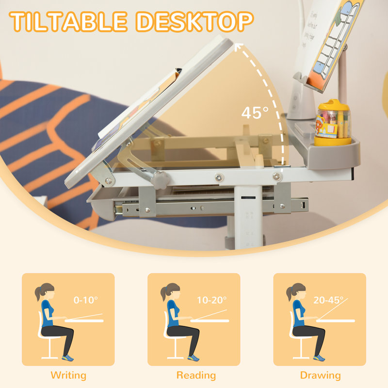 Ensemble de bureau et chaise pour enfants Zoomie Kids