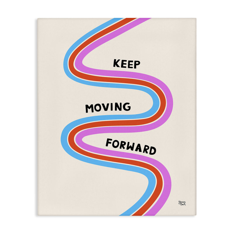Art mural sur toile «Keep go l'avant» par Jessica Beck, H 48 po x l 36 po